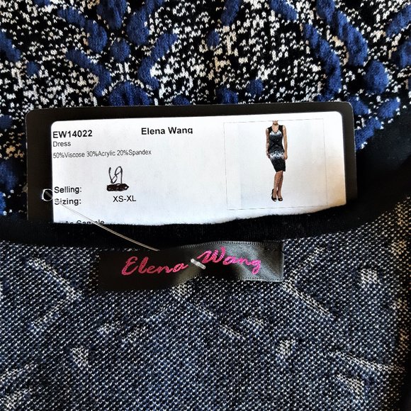 Elena Wang Multi Color  Slim Fit Bodycon dress. Says XS but fits bigger. - Picture 4 of 12
